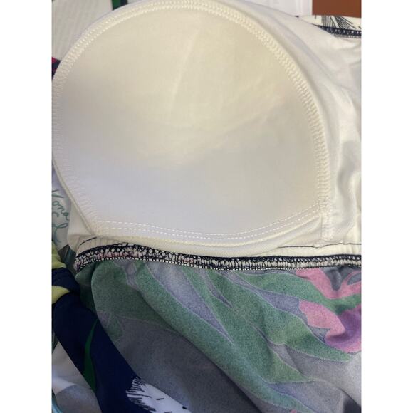 KONA SOL 14W plus blue tropical floral print fit & flare swim tankini NWT b133 - Picture 6 of 7